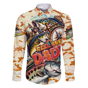 Bass Fishing Reel Cool Dad Family Matching Puletasi and Hawaiian Shirt Tropical Vintage