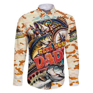 Bass Fishing Reel Cool Dad Family Matching Tank Maxi Dress and Hawaiian Shirt Tropical Vintage