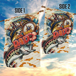 Bass Fishing Reel Cool Dad Garden Flag Tropical Vintage