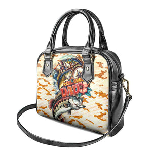 Bass Fishing Reel Cool Dad Shoulder Handbag Tropical Vintage