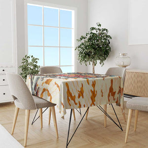 Bass Fishing Reel Cool Dad Tablecloth Tropical Vintage