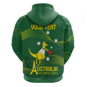 Custom Australia Paris 2024 Hoodie - National Colors, Unisex, Limited Edition by Vibe Hoodie