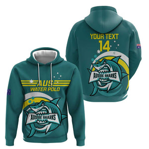Custom Australia 2024 Water Polo Hoodie - Aussie Shark Design, Sporty Edition by Vibe Hoodie
