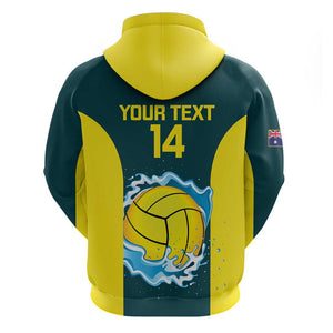 Custom Australia 2024 Water Polo Hoodie - Aussie Shark, National Colors, Edition by Vibe Hoodie