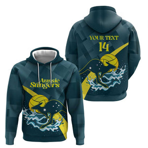 Custom Australia 2024 Water Polo Hoodie - Aussie Stingers Kangaroo, Sporty Edition by Vibe Hoodie