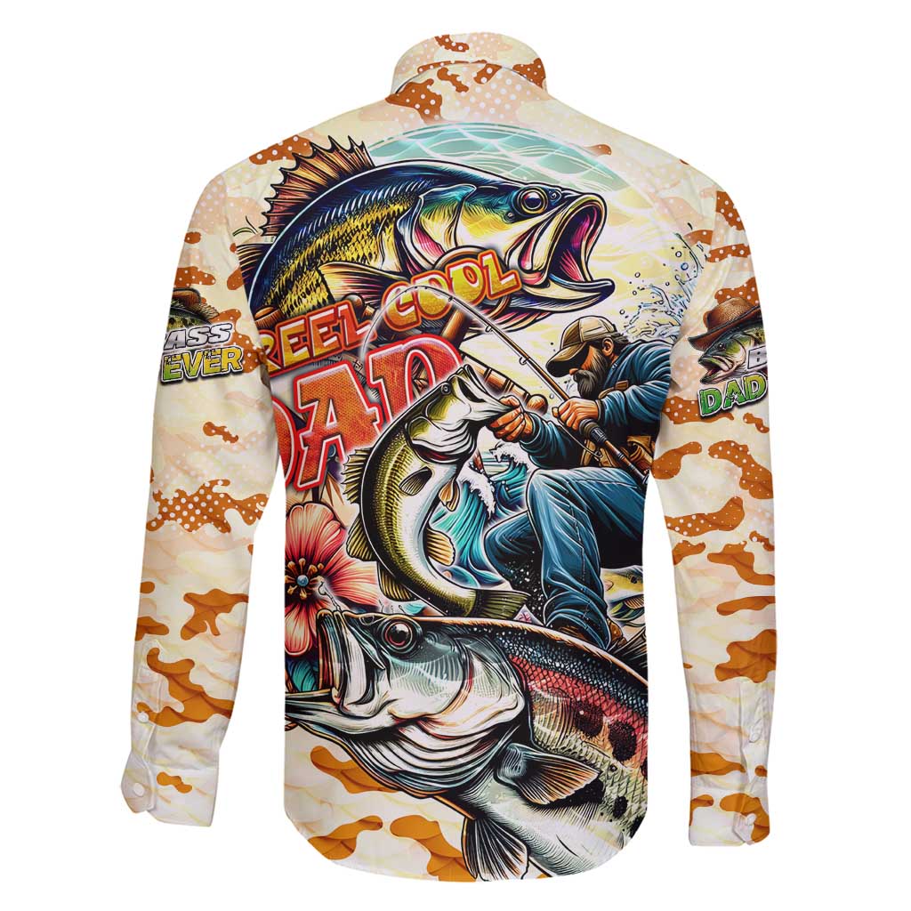 Bass Fishing Reel Cool Dad Family Matching Puletasi and Hawaiian Shirt Tropical Vintage