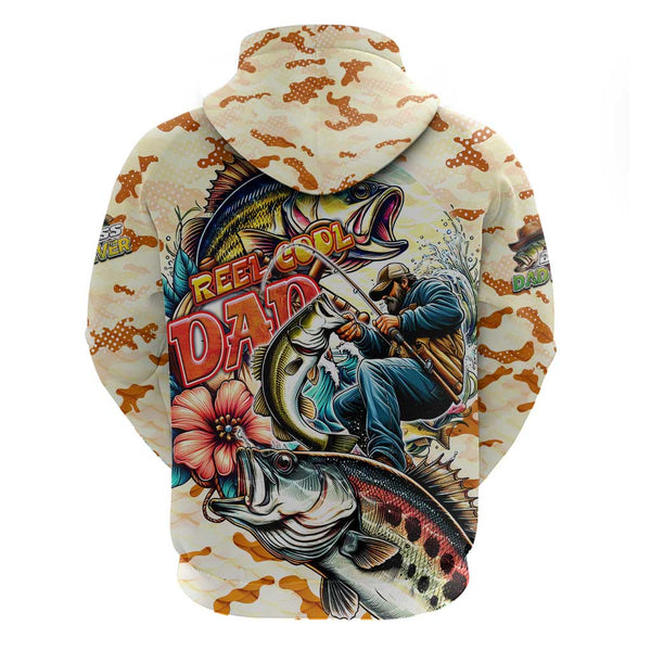 ド*オ様 deps BASS FISHING FREAK HOODIE限定販売品 Bass Fishing Reel Cool Dad Hoodie Tropical Vintage - Vibehoodie
