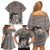 New Zealand Mother's Day Family Matching Off Shoulder Short Dress and Hawaiian Shirt Maori Mo Toku Mama Silver Fern
