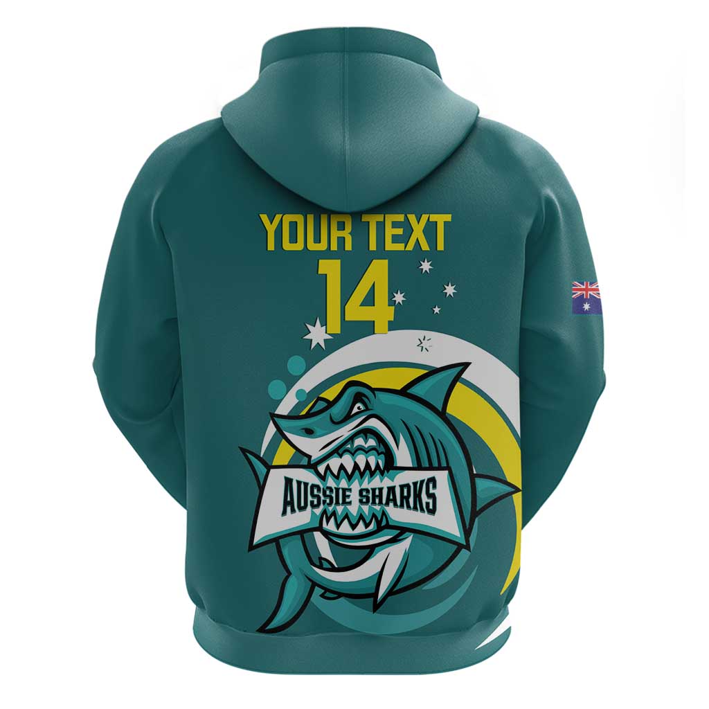 Custom Australia 2024 Water Polo Hoodie - Aussie Shark Design, Sporty Edition by Vibe Hoodie