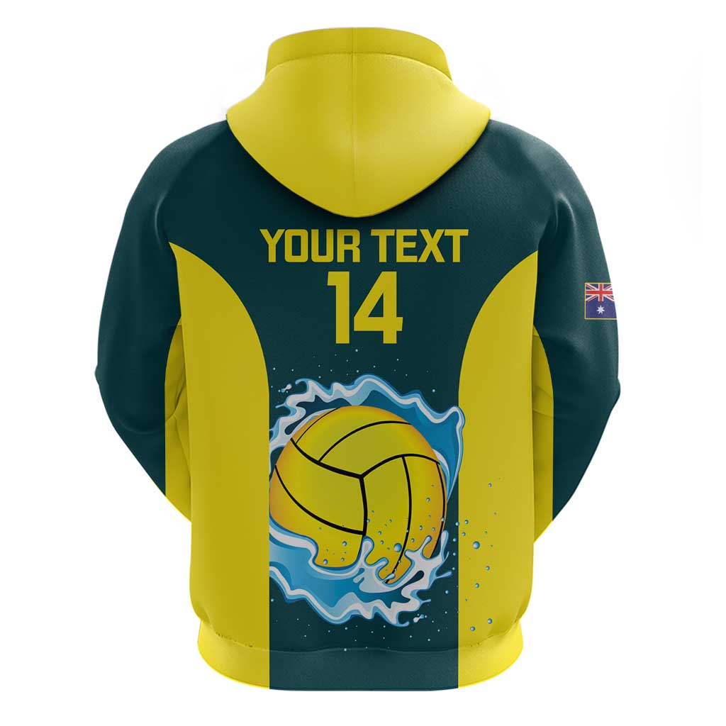 Custom Australia 2024 Water Polo Hoodie - Aussie Shark, National Colors, Edition by Vibe Hoodie