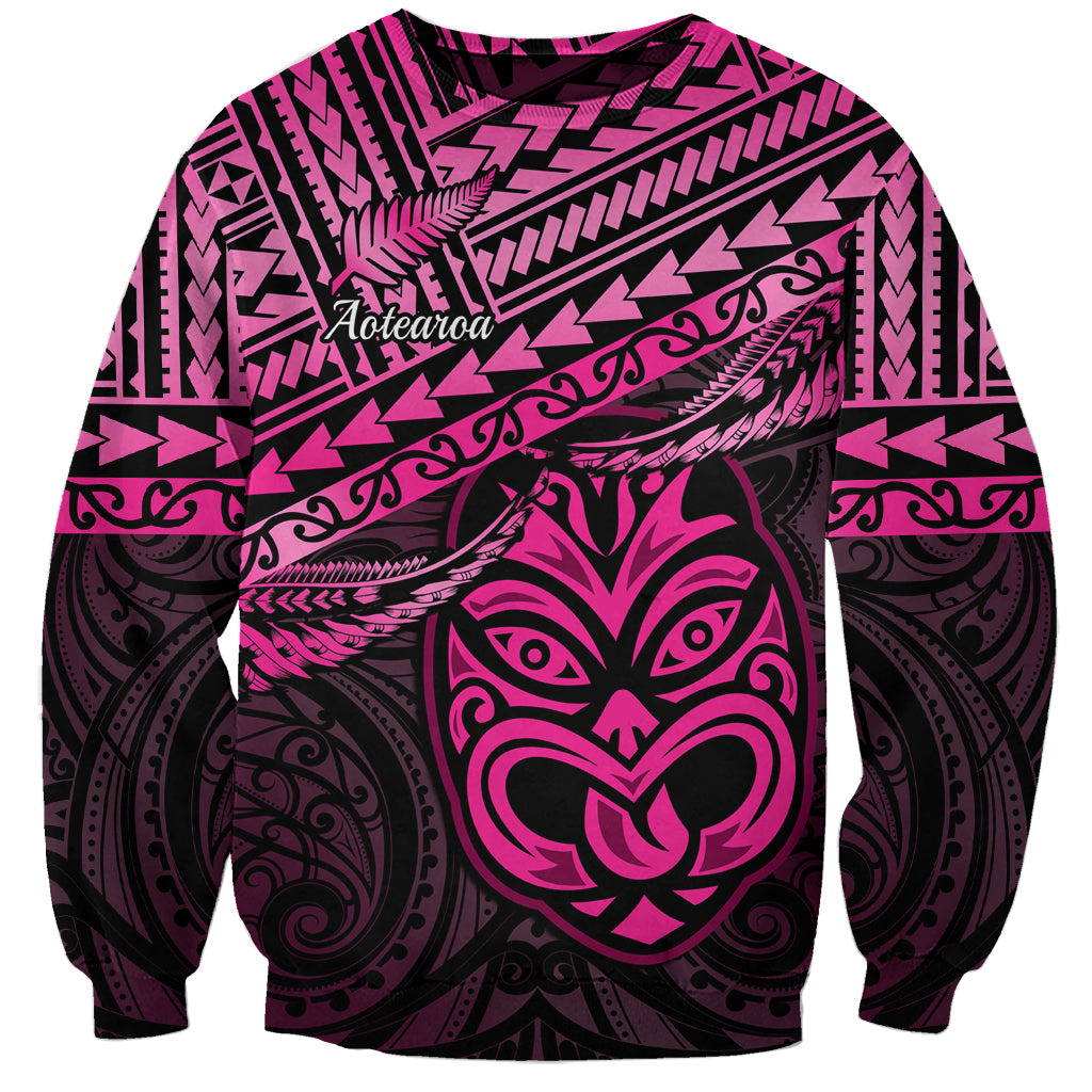 personalised-matariki-new-zealand-sweatshirt-maori-new-year-tiki-pink-version