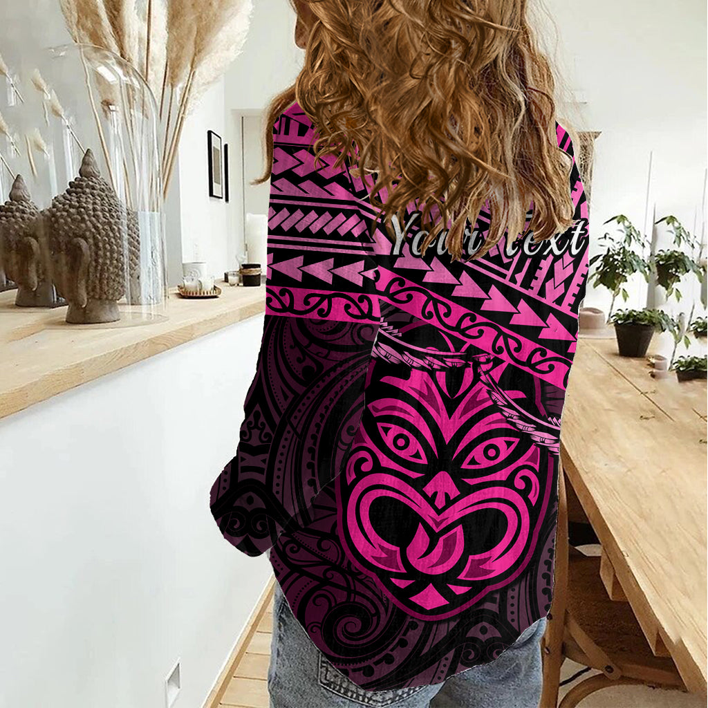 personalised-matariki-new-zealand-women-casual-shirt-maori-new-year-tiki-pink-version