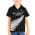 Custom New Zealand Silver Fern Cricket Kid Hawaiian Shirt Aotearoa Maori Go Black Cap