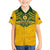 Custom Australia Matildas Kid Hawaiian Shirt Polynesian Mix Gold Marble