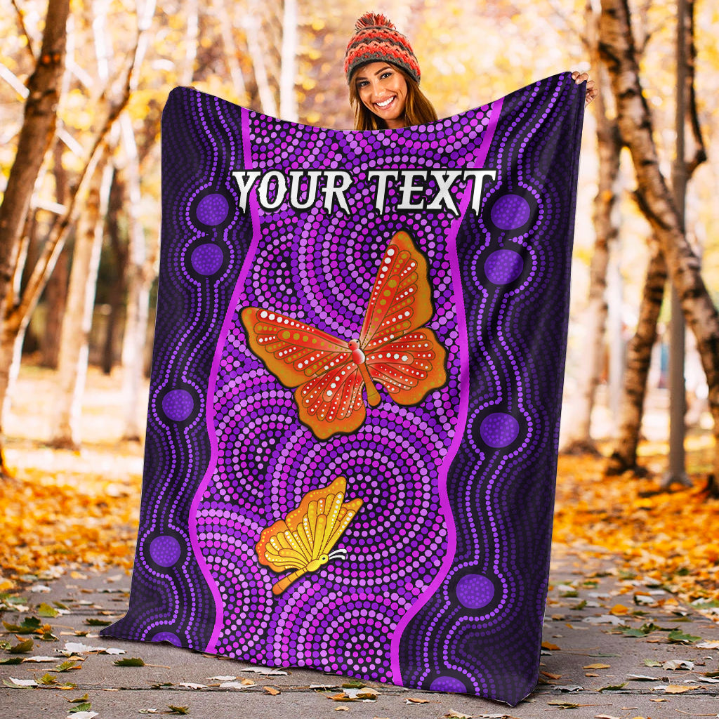 custom-personalised-aboriginal-dot-premium-blanket-butterfly-natural-beauty-lt13
