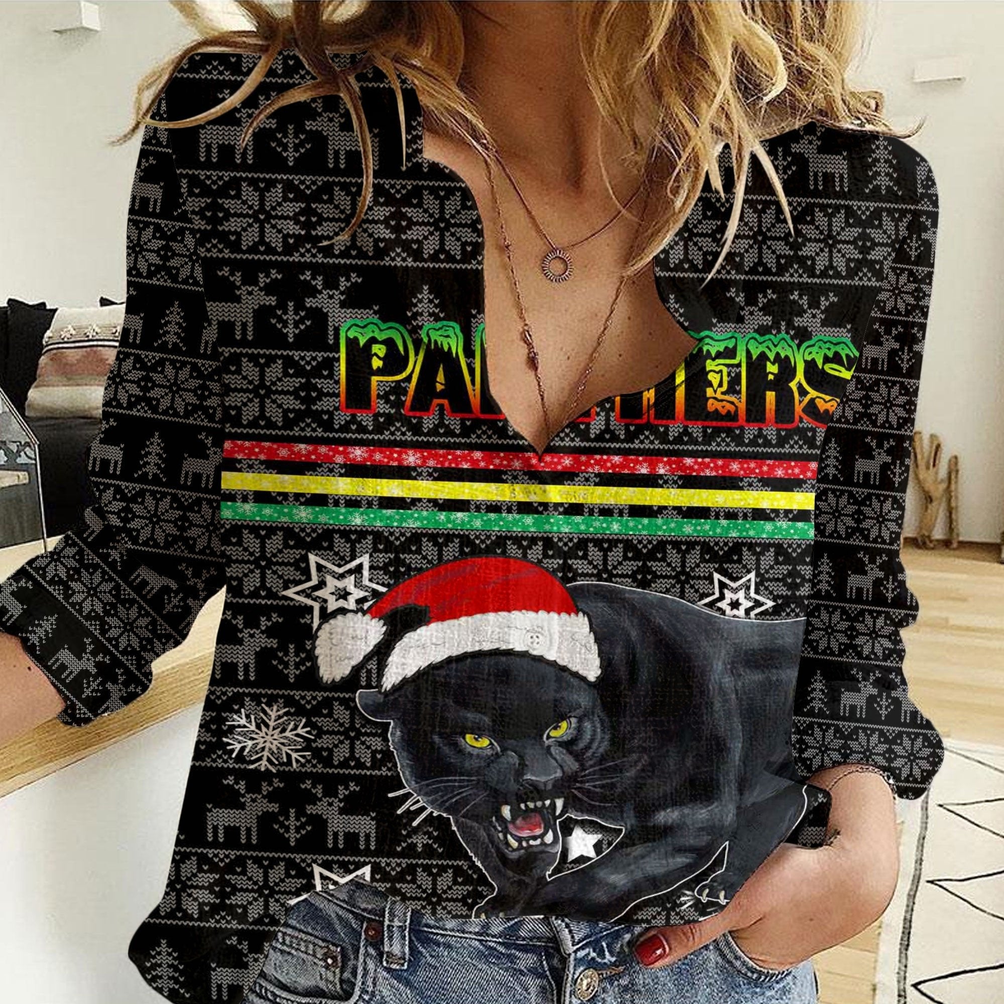 vibe-hoodie-clothing-penrith-panthers-christmas-women-casual-shirt