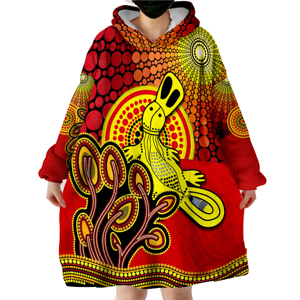 custom-personalised-aboriginal-platypus-tree-on-the-hill-sunshine-wearable-blanket-hoodie
