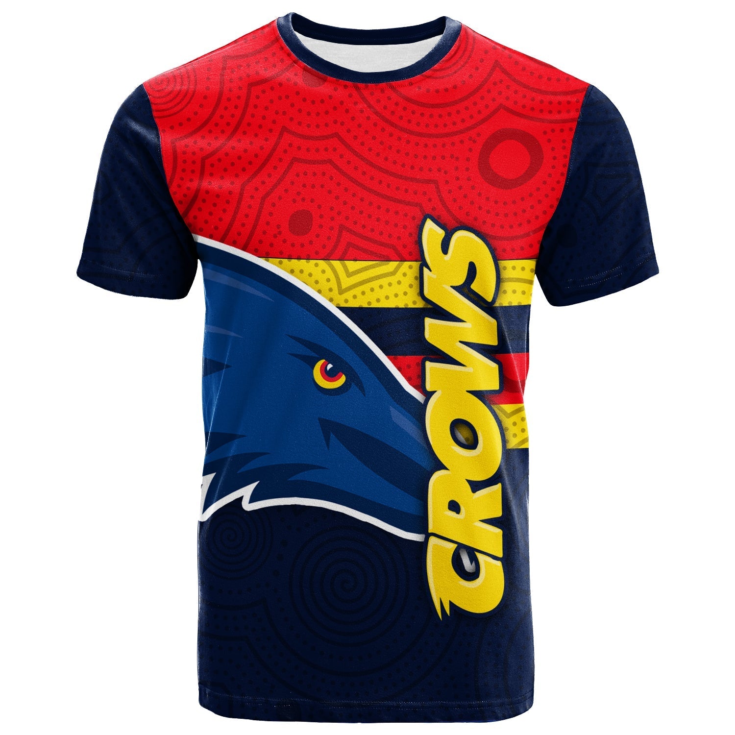 custom-personalised-adelaide-crows-t-shirt-aboriginal-dot-painting-lt12