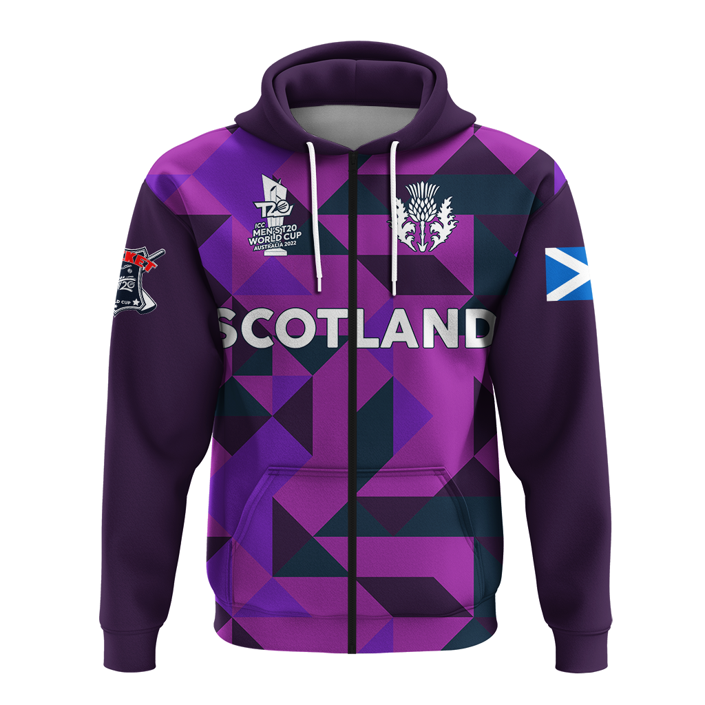 (Custom Personalised) Scotland Cricket Thistle T20 World Cup Men's Hoodie - LT2
