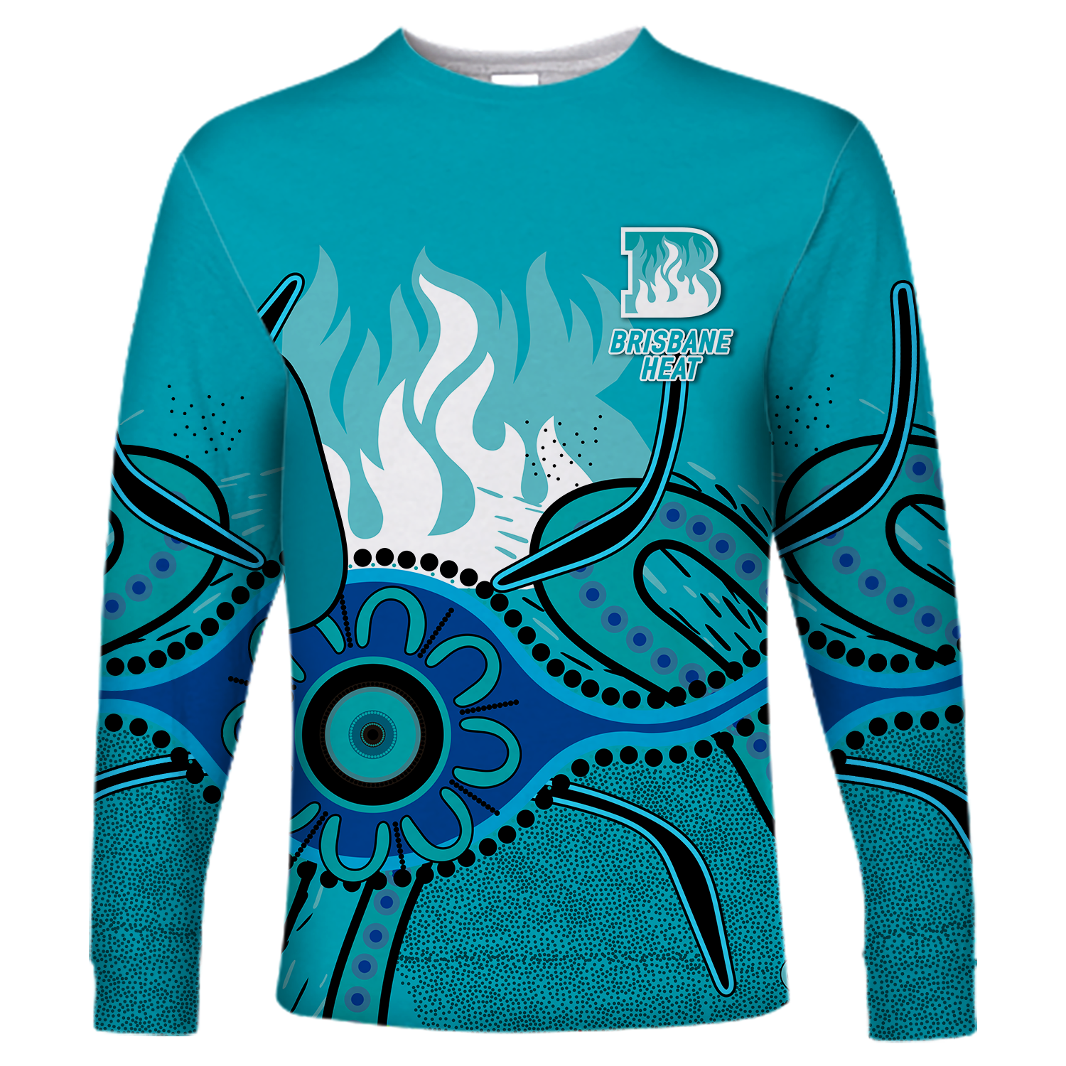 (Custom Personalised) Brisbane Heat Aboriginal Cricket 2022 Long Sleeve Shirt 