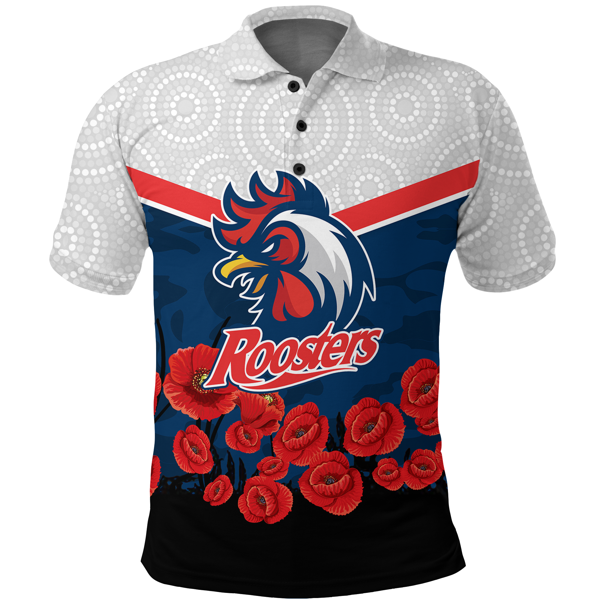 custom-personalised-roosters-anzac-day-polo-shirt-indigenous-art-lt12