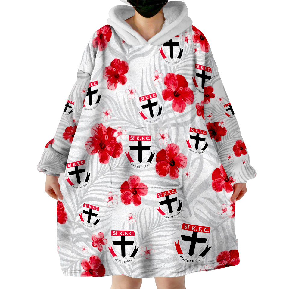 custom-personalised-saints-football-st-kilda-premiers-tropical-flowers-simple-wearable-blanket-hoodie