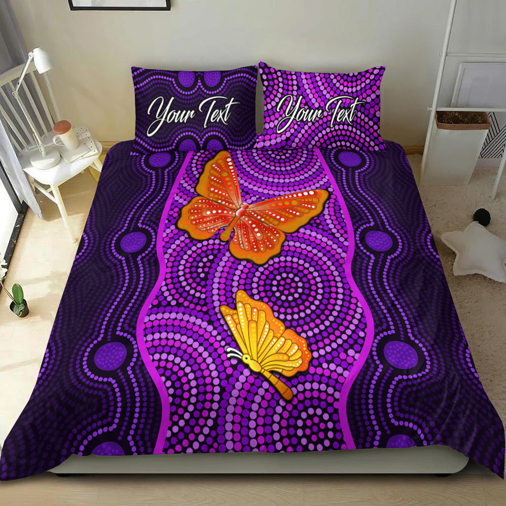 custom-personalised-aboriginal-dot-bedding-set-butterfly-natural-beauty-lt13