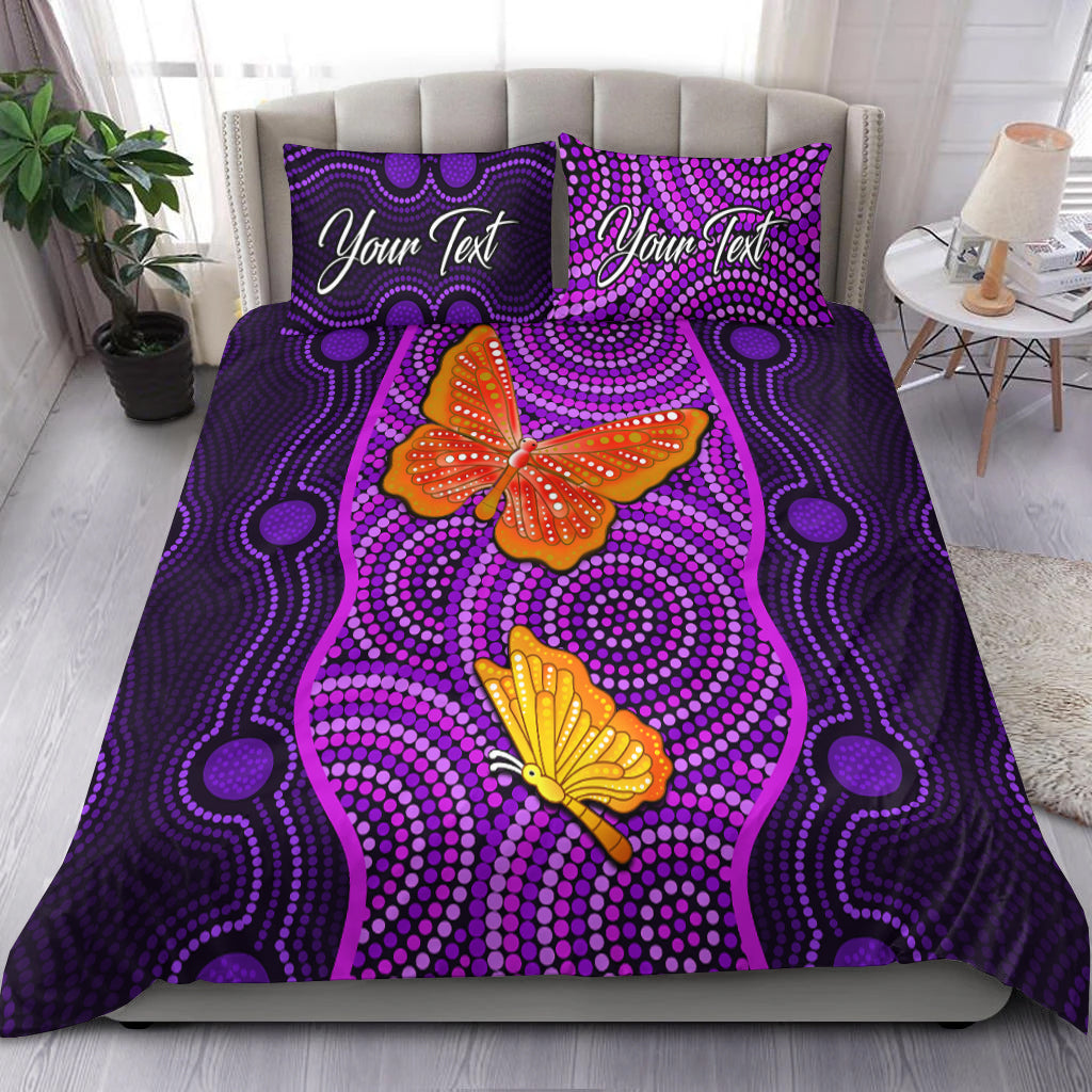 custom-personalised-aboriginal-dot-bedding-set-butterfly-natural-beauty-lt13