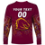 (Custom Personalised) Brisbane Broncos Rugby Indigenous Long Sleeve Shirt - LT12
