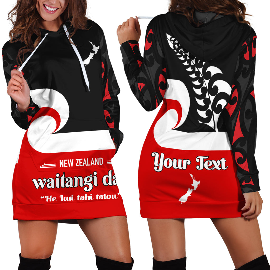 custom-personalised-waitangi-day-hoodie-dress-maori-fern-and-tino-rangatiratanga-flag-lt13
