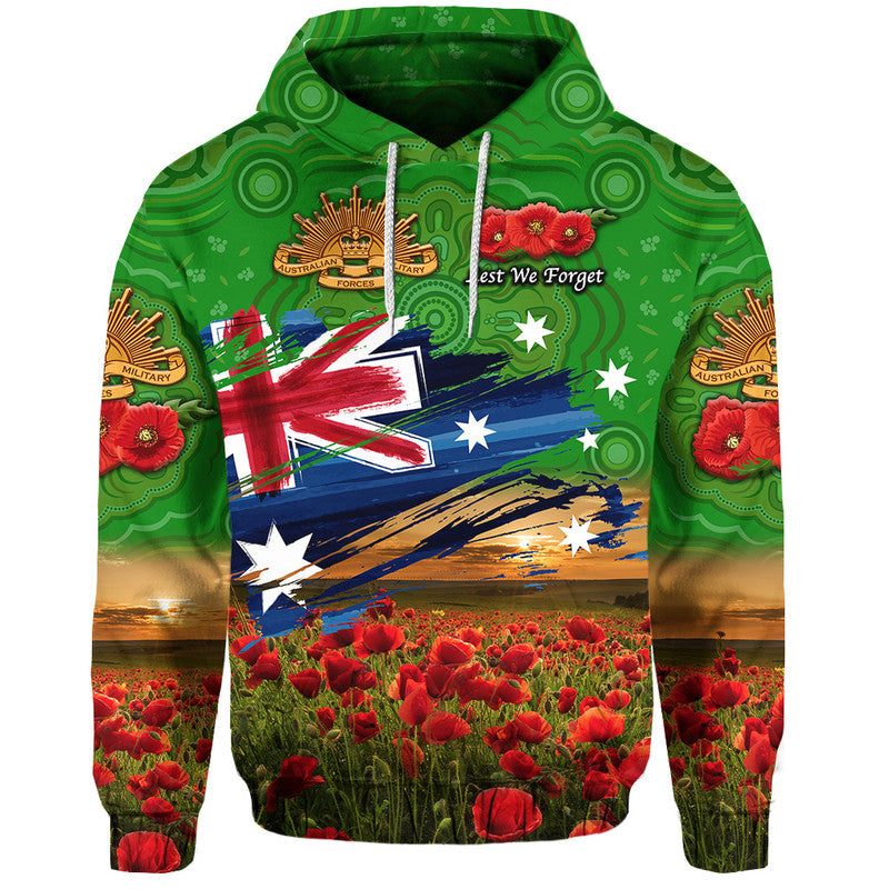 custom-personalised-australia-aboriginal-anzac-zip-up-and-pullover-hoodie-poppy-vibes-green-lt8
