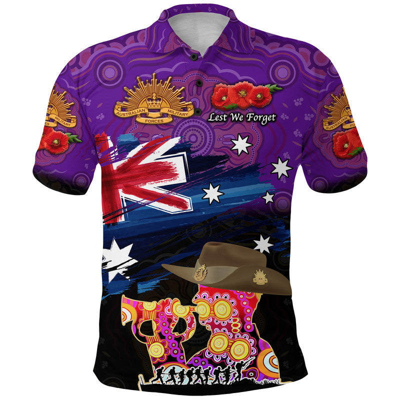 custom-personalised-australia-aboriginal-anzac-polo-shirt-remembrance-vibes-purple-lt8