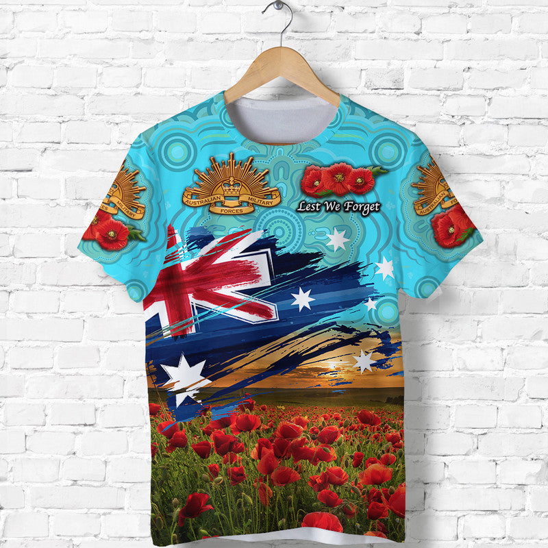 custom-personalised-australia-aboriginal-anzac-t-shirt-poppy-vibes-blue-lt8