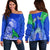 custom-personalised-torres-strait-islands-off-shoulder-sweater-the-dhari-mix-aboriginal-turtle-version-blue-lt13