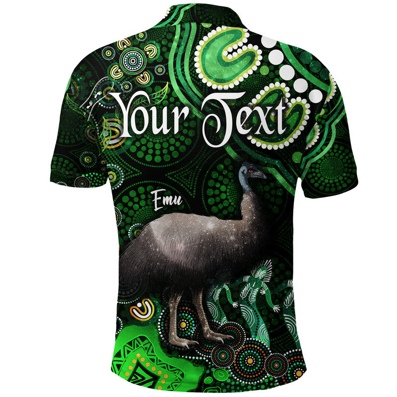 custom-personalised-australian-astrology-polo-shirt-aquarius-emu-glider-zodiac-aboriginal-vibes-green