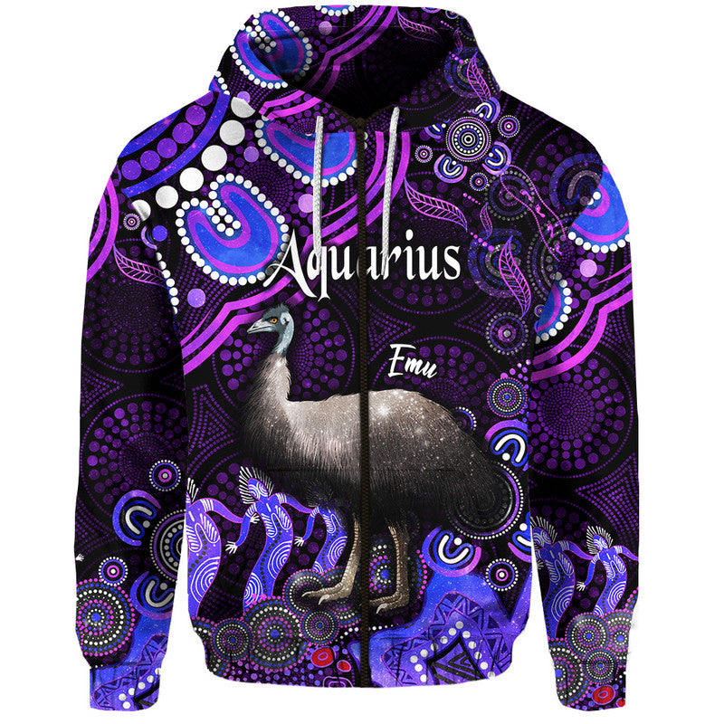 custom-personalised-australian-astrology-zip-up-and-pullover-hoodie-aquarius-emu-glider-zodiac-aboriginal-vibes-purple