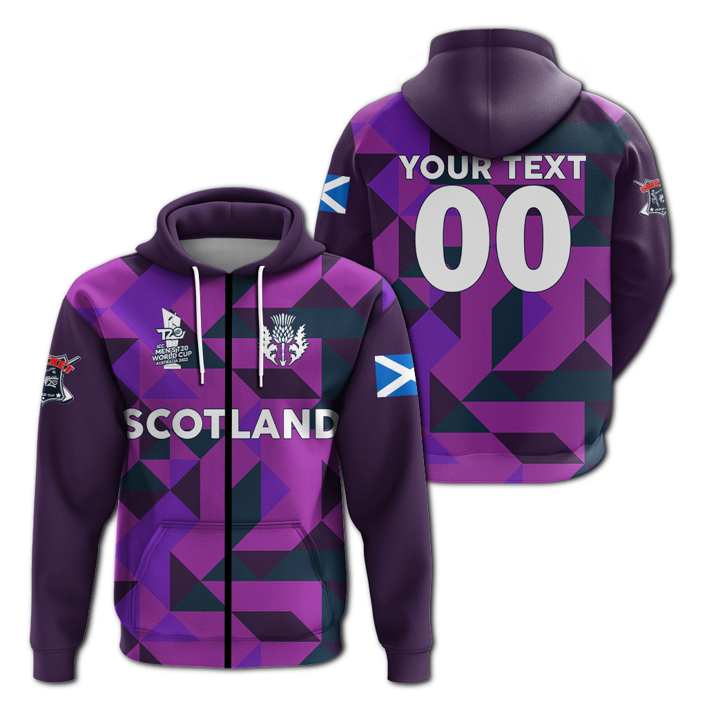 (Custom Personalised) Scotland Cricket Thistle T20 World Cup Men's Hoodie - LT2