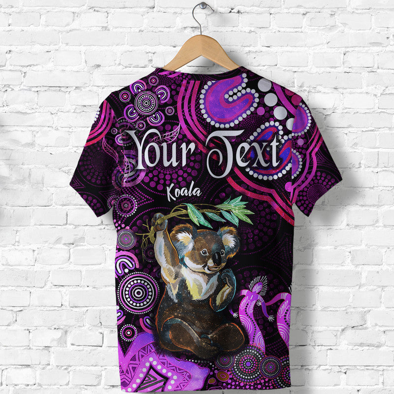 custom-personalised-australian-astrology-t-shirt-cancer-koala-zodiac-aboriginal-vibes-pink