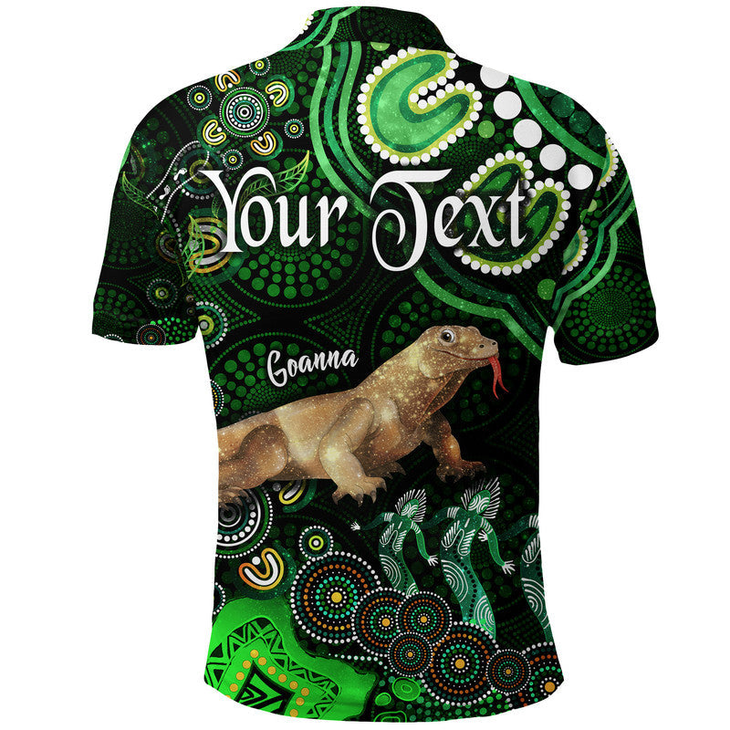 custom-personalised-australian-astrology-polo-shirt-capricorn-goanna-zodiac-aboriginal-vibes-green