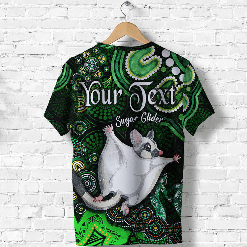 custom-personalised-australian-astrology-t-shirt-gemini-sugar-glider-zodiac-aboriginal-vibes-green