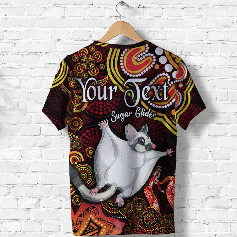 custom-personalised-australian-astrology-t-shirt-gemini-sugar-glider-zodiac-aboriginal-vibes-red