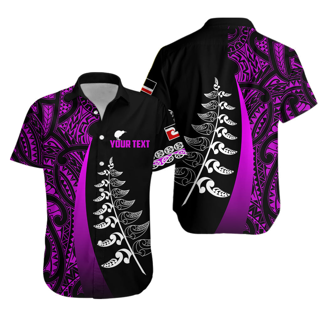 custom-personalised-waitangi-day-hawaiian-shirt-maori-mix-fern-style-purple-lt13
