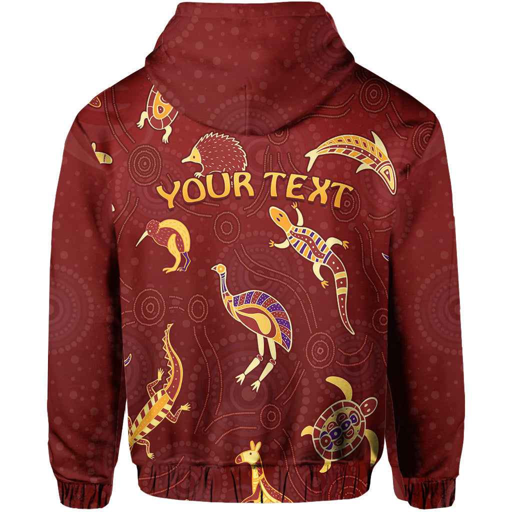 custom-personalised-aboriginal-art-hoodie-animals-australia-version-maroon-lt13