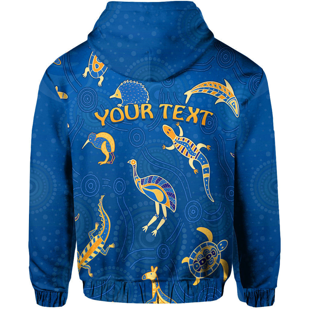 custom-personalised-aboriginal-art-zip-hoodie-animals-australia-version-blue-lt13