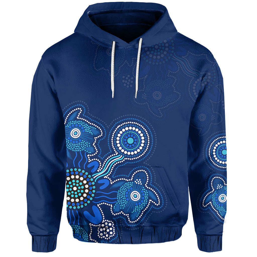 custom-personalised-aboriginal-dot-hoodie-turtles-victory-lt13