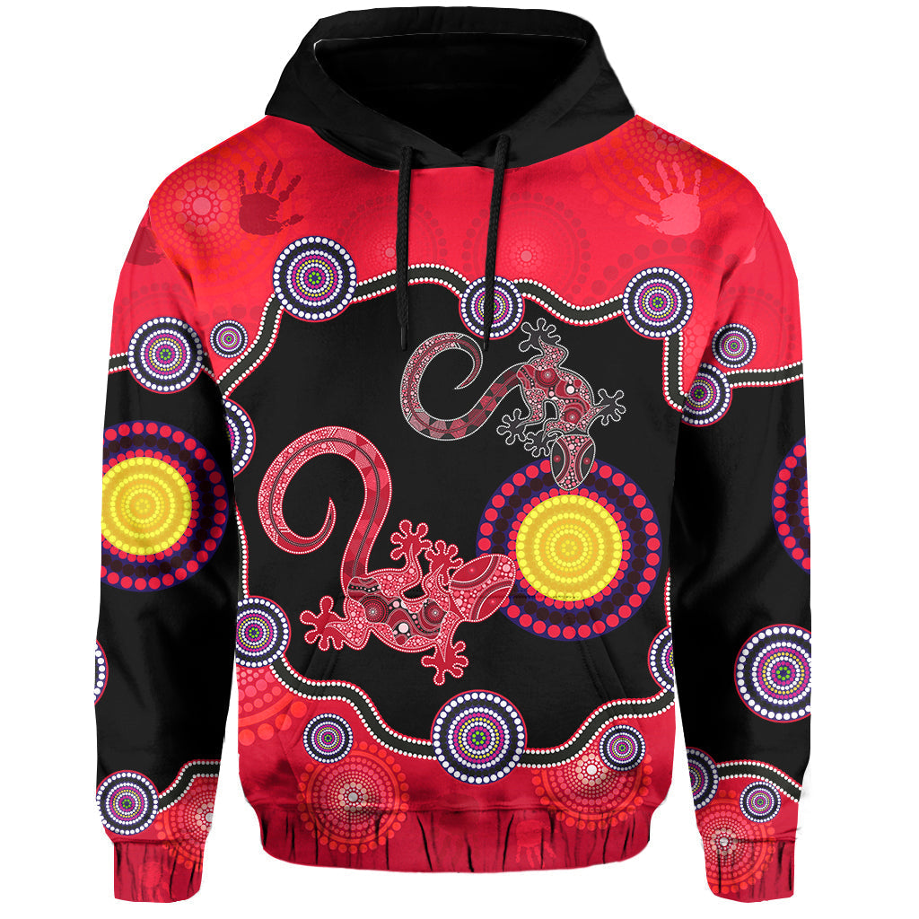 custom-personalised-aboriginal-lizard-hoodie-attracted-australia-version-red-lt13