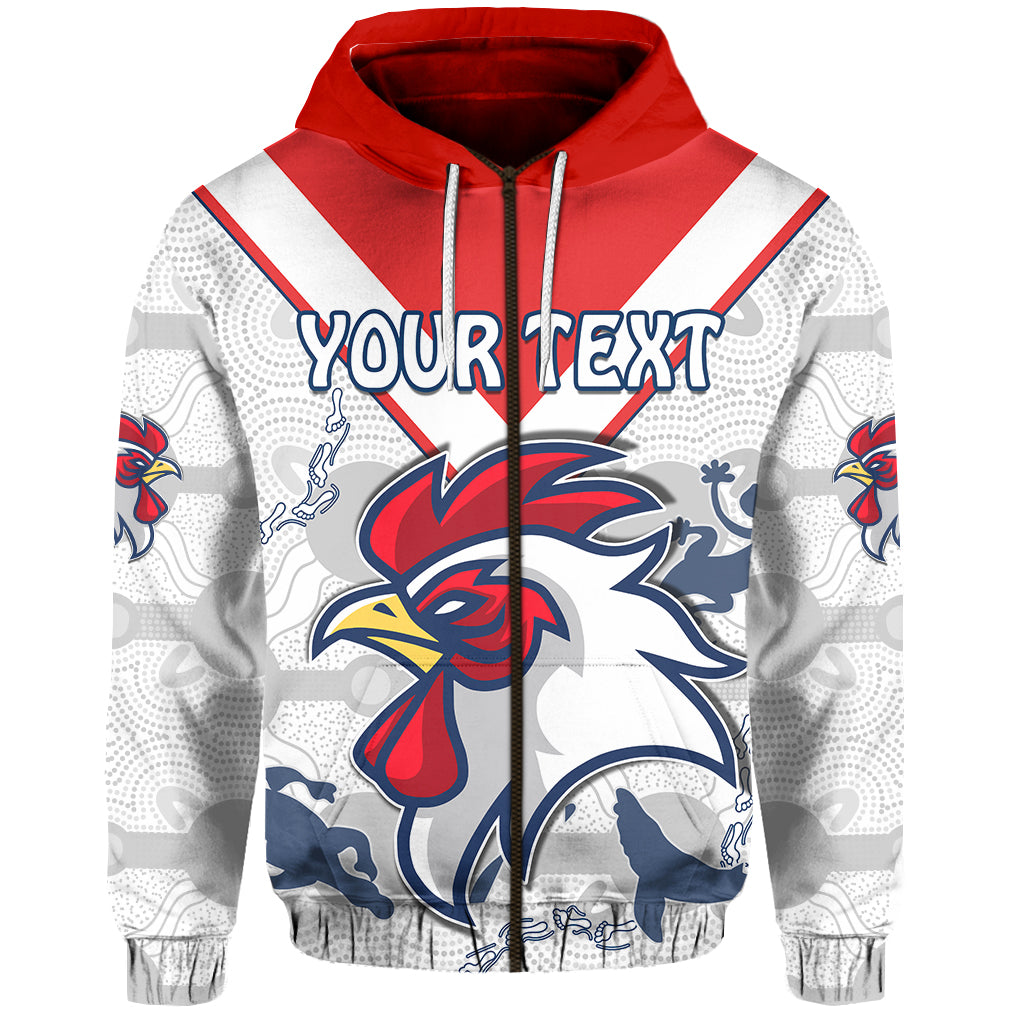 custom-personalised-roosters-zip-hoodie-sydney-indigenous-version-white-lt13
