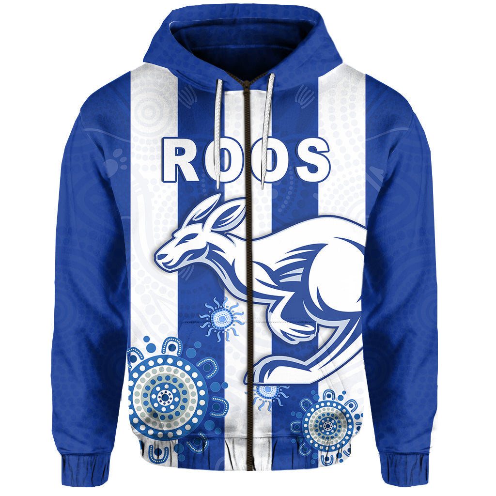 custom-personalised-roos-football-north-melbourne-zip-hoodie-simple-indigenous-custom-text-and-number-lt13