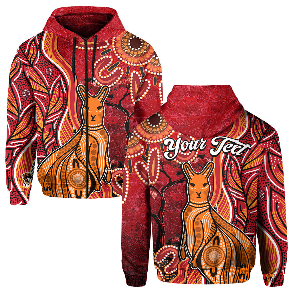 custom-personalised-australian-aboriginal-art-hoodie-aussie-animal-red-version-lt14