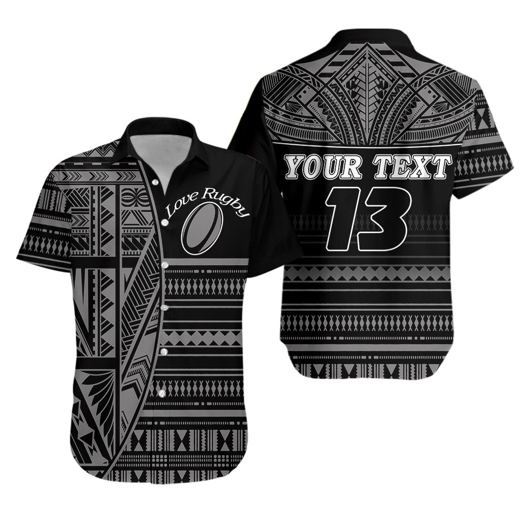 custom-personalised-polynesian-rugby-hawaiian-shirt-with-love-style-gray-custom-text-and-number